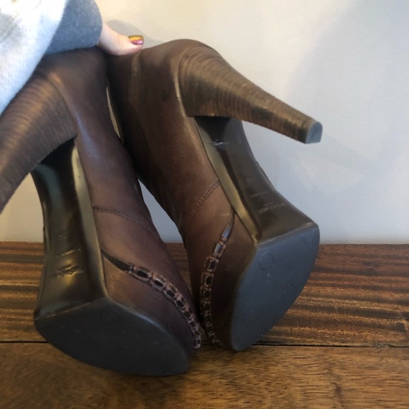 YSL Brown stiletto platform bootie - Picture 4 of 4